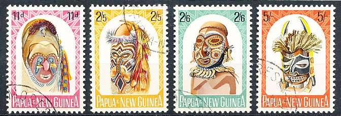 PAPUA NEW GUINEA 1964  -   Native Artifacts  FULL  SET    - FINE USED