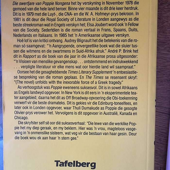 Elsa Joubert: Die swerfjare van Poppie Nongena