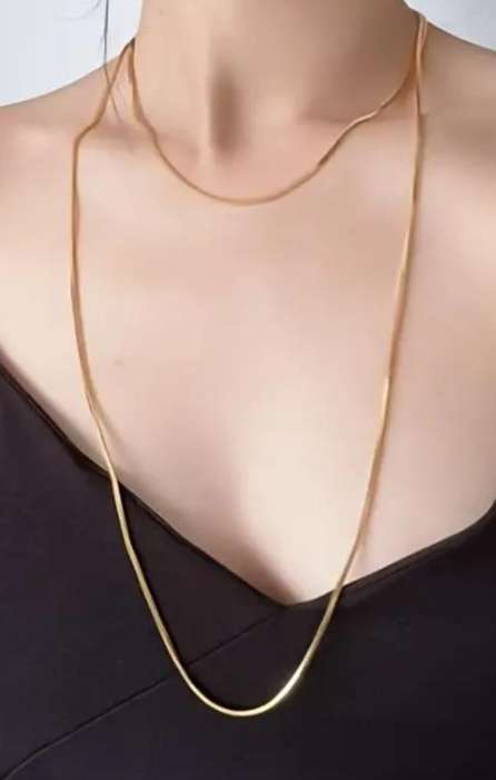 Gold Plated Stainless Steel Chain Layering Necklace