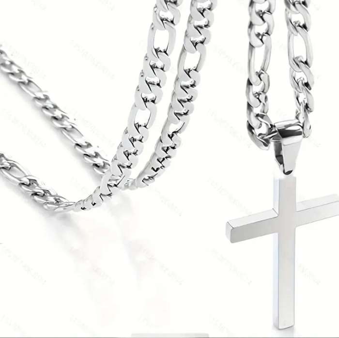 Stainless Steel Cross Pendant Necklace