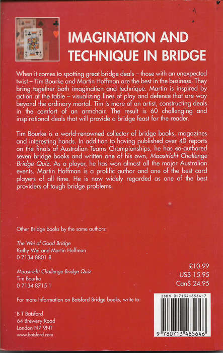 Tim Bourke + Martin Hoffman - Imagination and Technique in Bridge