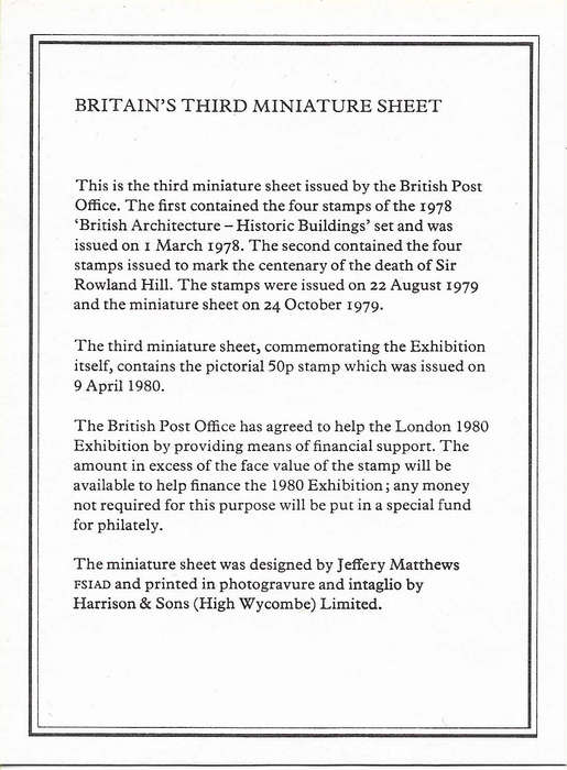 London 1980 MiniSheet