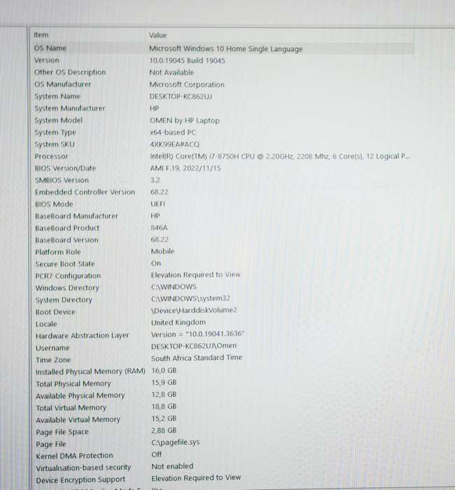 HP Omen 17 inch Gaming Laptop