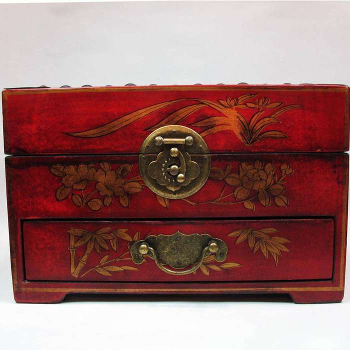 VINTAGE ABACUS CHEST JEWELRY STORAGE CHINESE