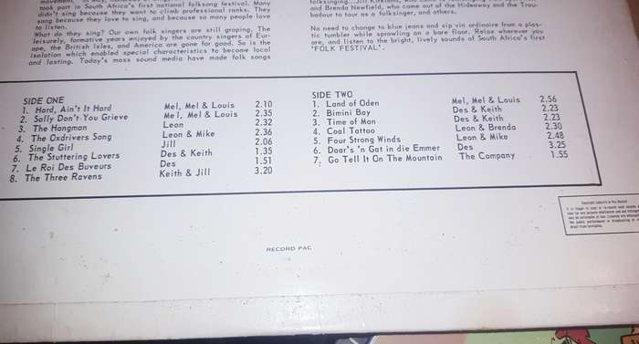 National Folk Song Festival 65 Vinyl
