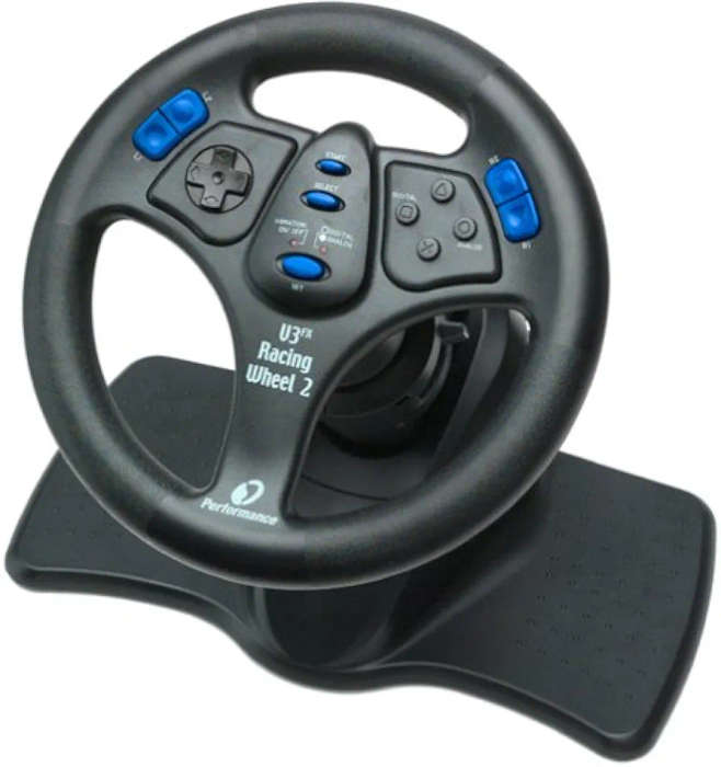 RACING WHEEL 2 Sony PS1 PS2 Steering Controller PS1 PS2