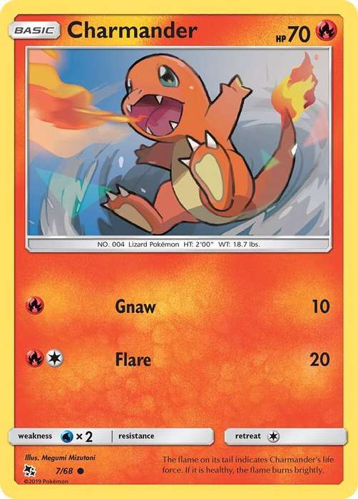 Pokemon Card - Charmander 7/68 - Common - Hidden Fates
