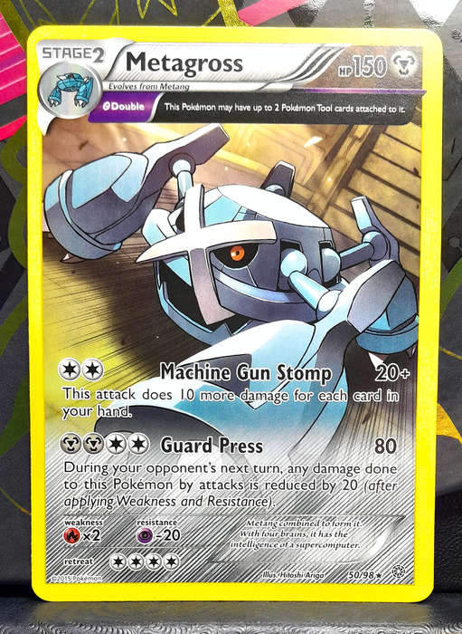 Pokemon Card - Metagross 50/98 - Non Holo Rare - Ancient Origins 2015 (NM)