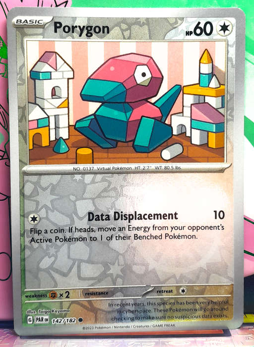 Pokemon Card - Porygon 142/182 - Reverse Holofoil - Paradox Rift NM