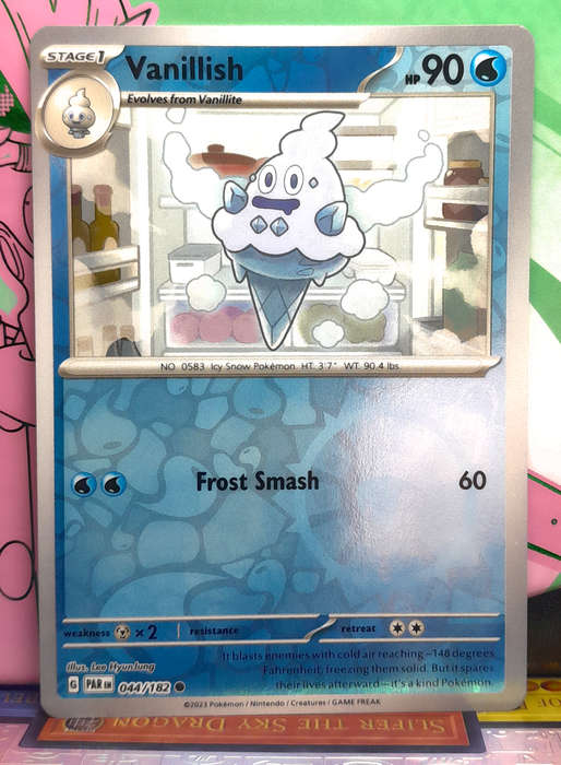 Pokemon Card - Vanillish 044/182 - Reverse Holofoil - Paradox Rift NM