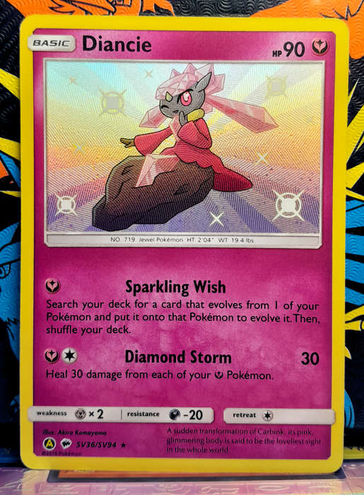 Pokemon Card - Diancie SV36/SV94 - Shiny Vault - Hidden Fates