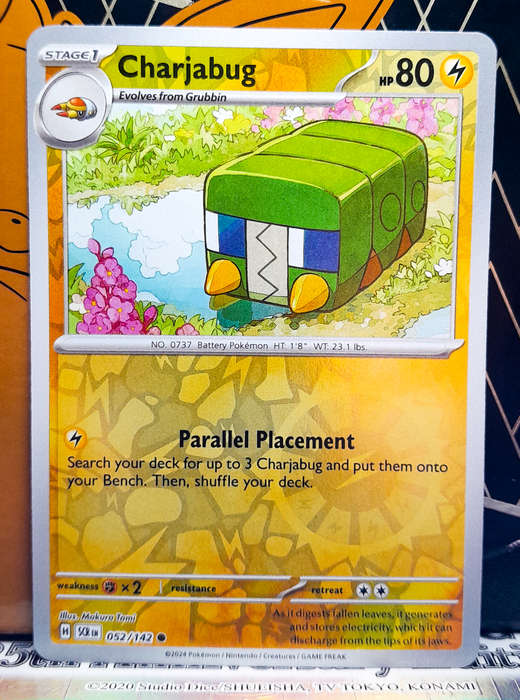 Pokemon Card - Charjabug 052/142 - Reverse Holofoil - Stellar Crown NM