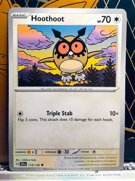 Pokemon Card - Hoothoot 114/142 - Common - Stellar Crown NM