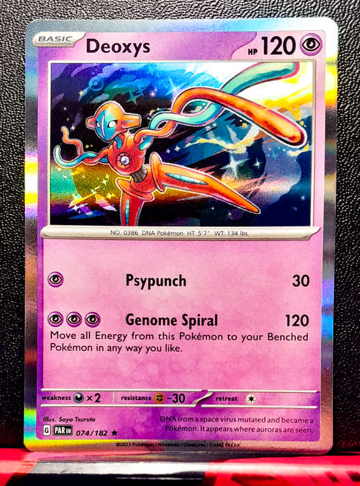 Pokemon Card - Deoxys 074/182 - Holofoil Rare -  Paradox Rift NM