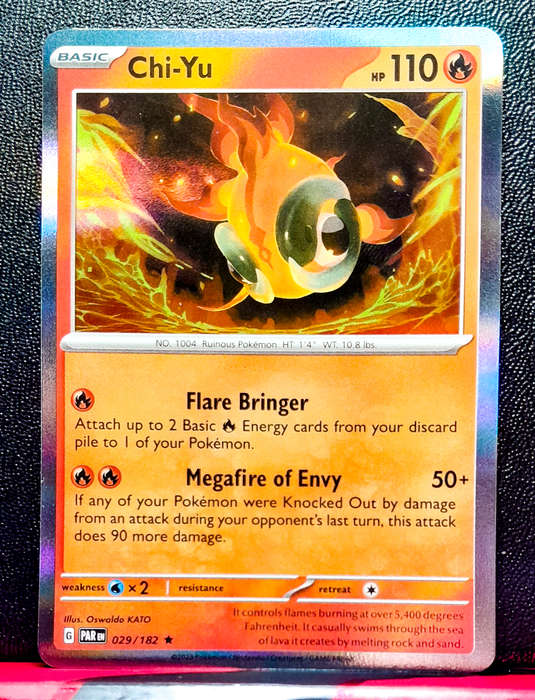 Pokemon Card - Chi-Yu 029/182 - Holofoil Rare -  Paradox Rift NM