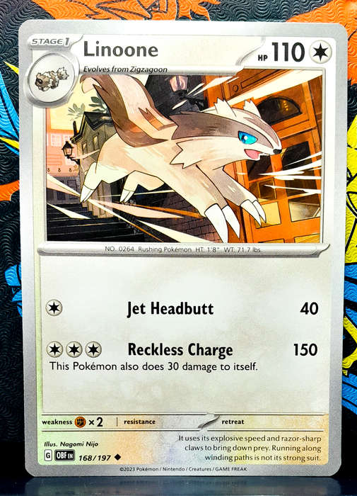 Pokemon Cards - Linoone 168/197 - Obsidian Flames