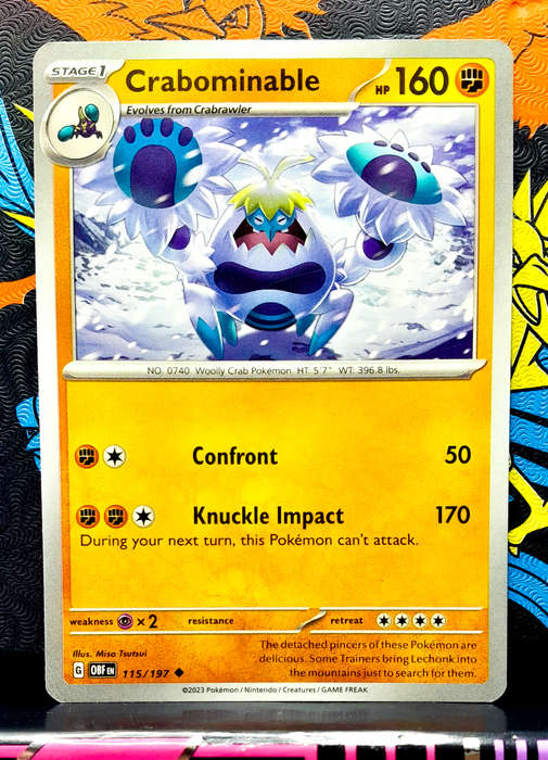 Pokemon Cards - Crabominable 115/197 - Obsidian Flames