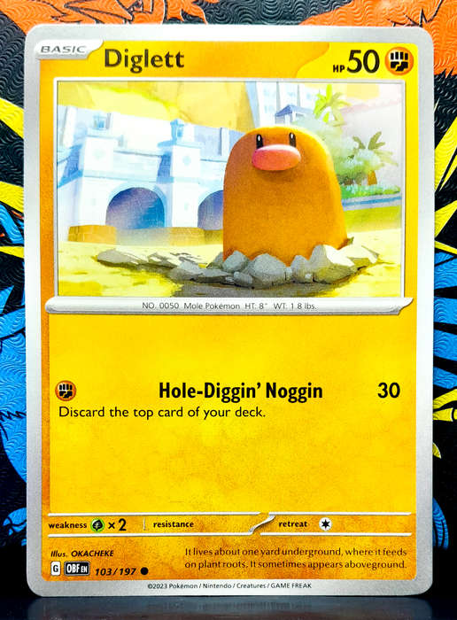 Pokemon Cards - Diglett 103/197 - Obsidian Flames