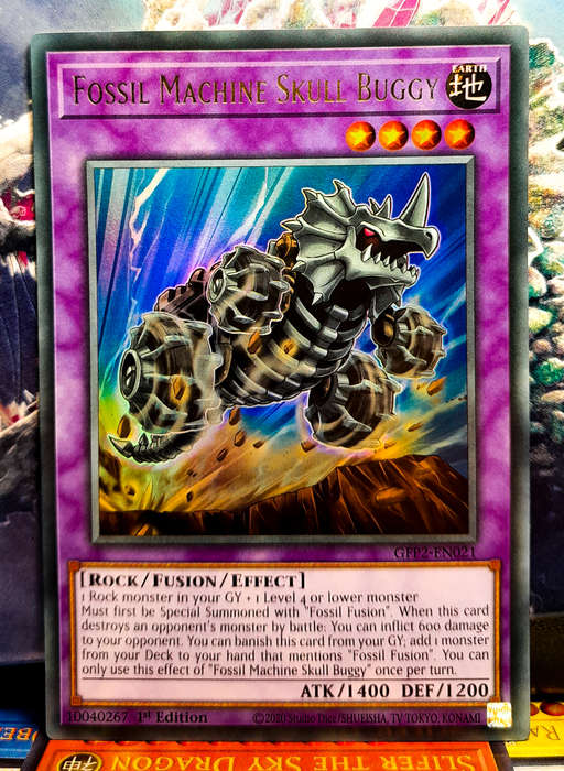Yu-Gi-Oh! Card - Fossil Machine Skull Buggy - 1st Edition  - Ultra Rare Holo - GFP2-EN021 - NM