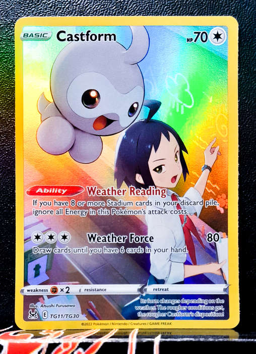 Pokemon Card - Castform TG11/TG30 - Illustraition Holofoil Rare - Lost Origins NM