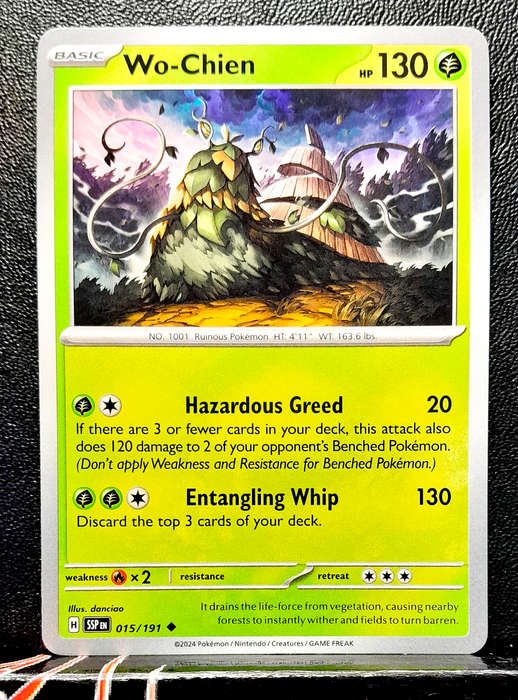 Pokemon Card - Wo-Chien 015/191- Uncommon - Surging Sparks NM