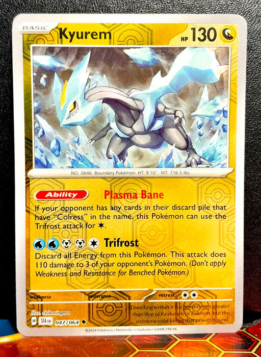 Pokemon Card - Kyurem 047/064 - Reverse Holofoil - Shrouded Fable NM
