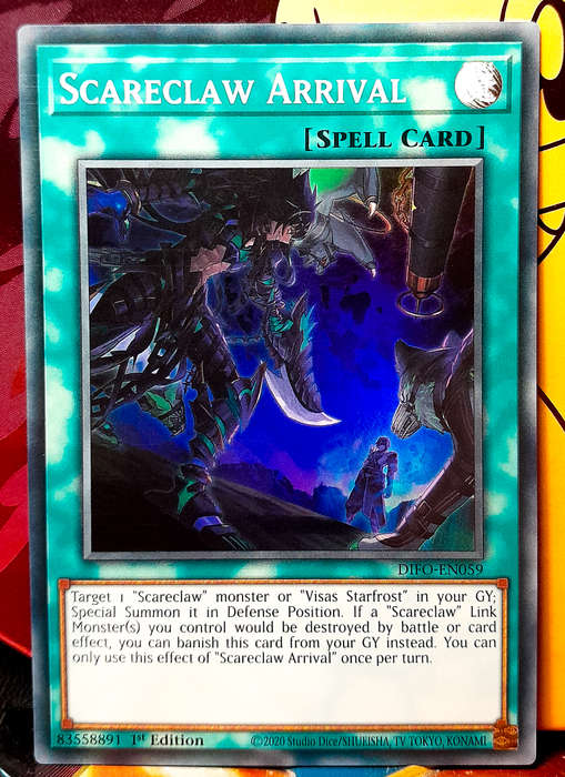 Yu-Gi-Oh! Card - Scareclaw Arrival - 1st Edition  - Ultra Rare Holo - DIFO-EN059 - NM