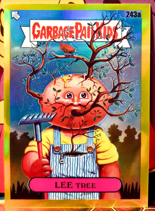 Garbage Pail Kids -  Lee Tree - Yellow Refractor - Topps Chrome Series 6 - NM