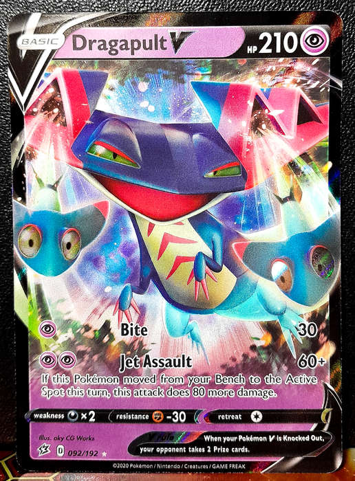 Pokemon Card - Dragapult V 092/192 - Full Art Rare - SWSH Rebel Clash