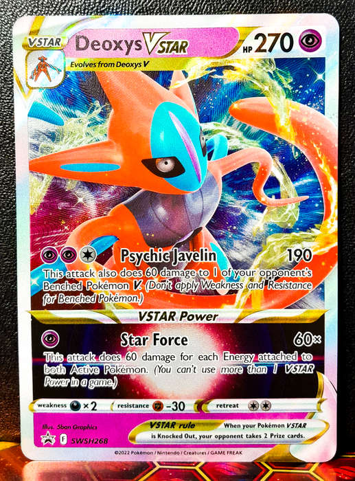 Pokemon Card - Deoxys Vstar SWSH268 - Textured Holofoil - Black Star promo - NM