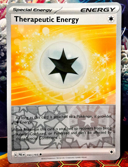 Pokemon Card - Theraputic Energy 193/193 - Reverse Holofoil Special Energy - Paldea Evolved NM