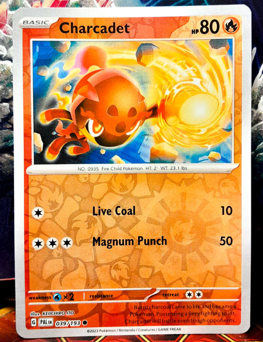 Pokemon Card - Charcadet 039/193 - Reverse Holo - Paldea Evolved NM