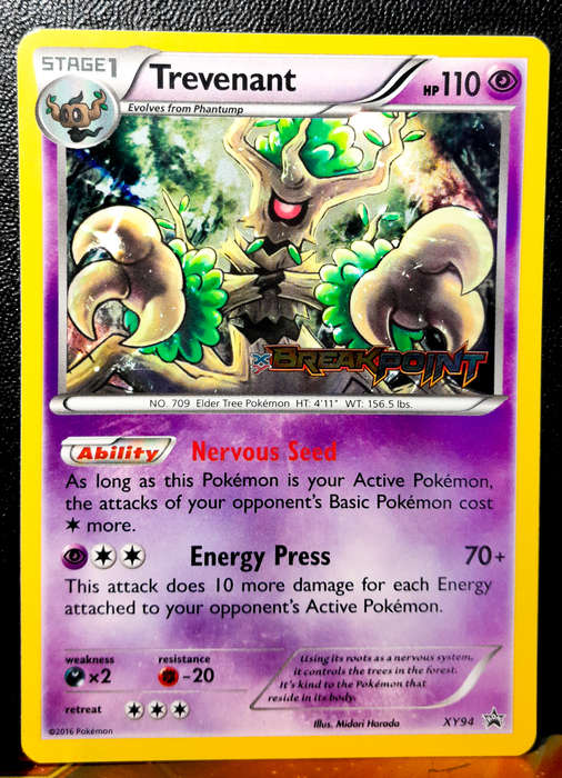 Pokemon Card - Trevenant XY94 - Breakpoint PRE-RELEASE PROMO - NM