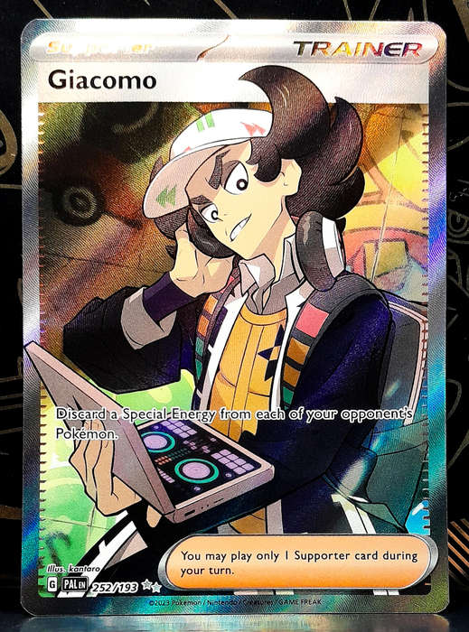 Pokemon Card - Giacomo 252/193 - Full Art Trainer - Paldea Evolved NM
