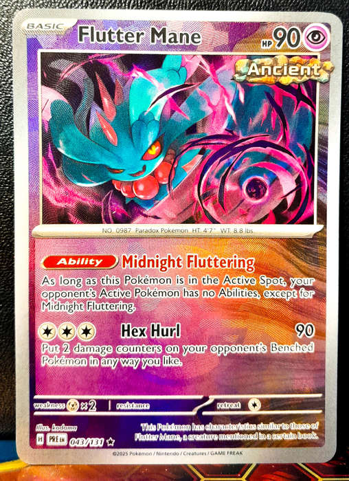 Pokemon Card - Flutter Mane 043/131 - Pokeball Holo - Textured - Prismatic Evolutions  NM