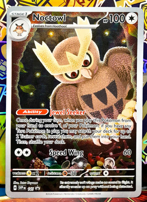 Pokemon Card - Noctowl SVP141 - Holofoil - Black star Promo NM