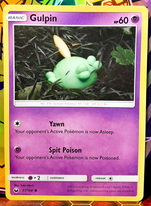 Pokemon Card - Gulpin 57/168 - Common - Sun & Moon Celestial Storm - NM