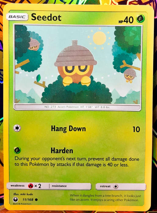 Pokemon Card - Seedot 11/168 - Common - Sun & Moon Celestial Storm - NM