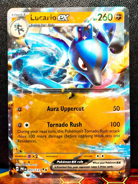 Pokemon Card - Lucario EX 051/131 - Holofoil Double RARE - Prismatic Evolutions