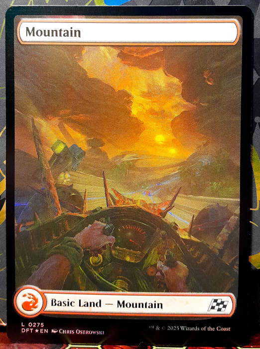 Magic the Gathering - Basic Land - Mountain (275) - FOIL EXTENDED ART -  Aetherdrift  - NM