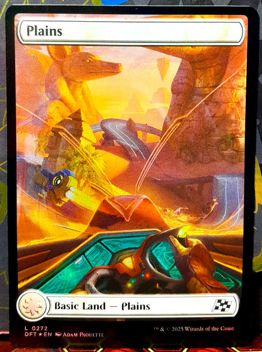 Magic the Gathering - Basic Land - Plains (272) - FOIL EXTENDED ART -  Aetherdrift  - NM