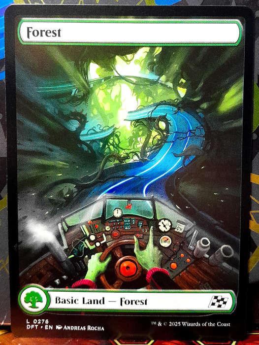 Magic the Gathering - Basic Land - Forest (276) - NON-FOIL EXTENDED ART -  Aetherdrift  - NM