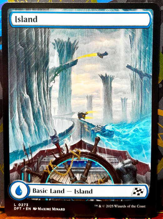 Magic the Gathering - Basic Land - Island (273) - NON-FOIL EXTENDED ART -  Aetherdrift  - NM
