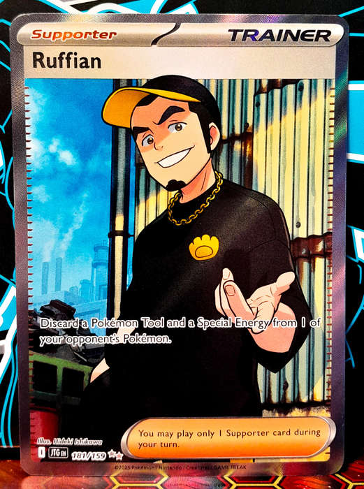 Pokemon Card - Ruffian 181/159 - Full Art Trainer - Double Rare - Journey Together - NM