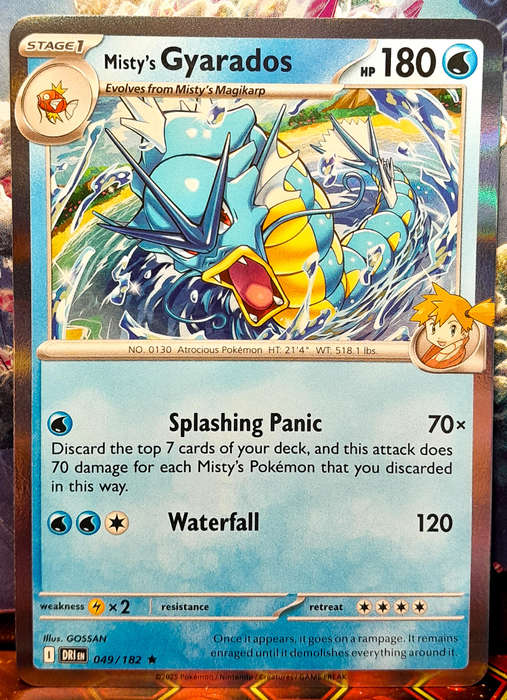 Pokemon Card - Misty's Gyarados 049/182 - Rare - Foil - Destined Rivals - NM