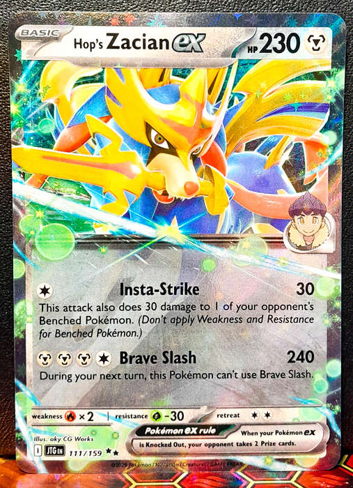 Pokemon Card - Zacian EX 111/159  -Double Rare Holofoil - Journey Together NM