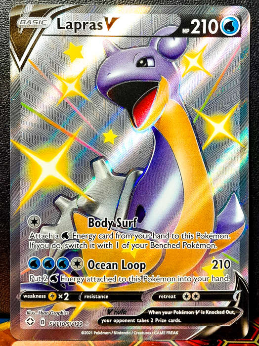 Pokemon Card - Lapras V SV110/SV122 - Shiny Vault Holofoil - Shining Fates NM