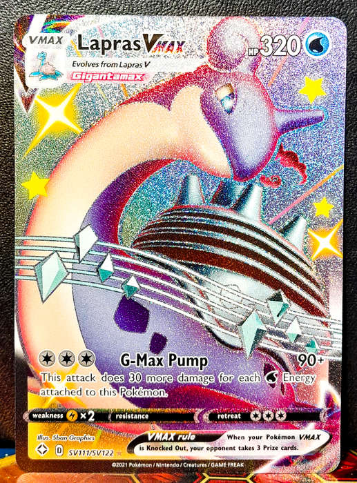 Pokemon Card - Lapras Vmax SV111/SV122 - Shiny Vault Holofoil - Shining Fates NM