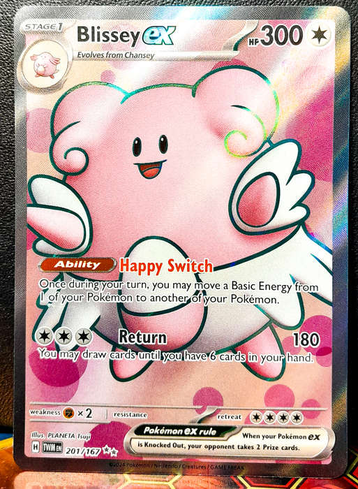 Pokemon Cards - Blissey EX 210/167 - Full Art Secret Rare - Twilight Masquerade - NM