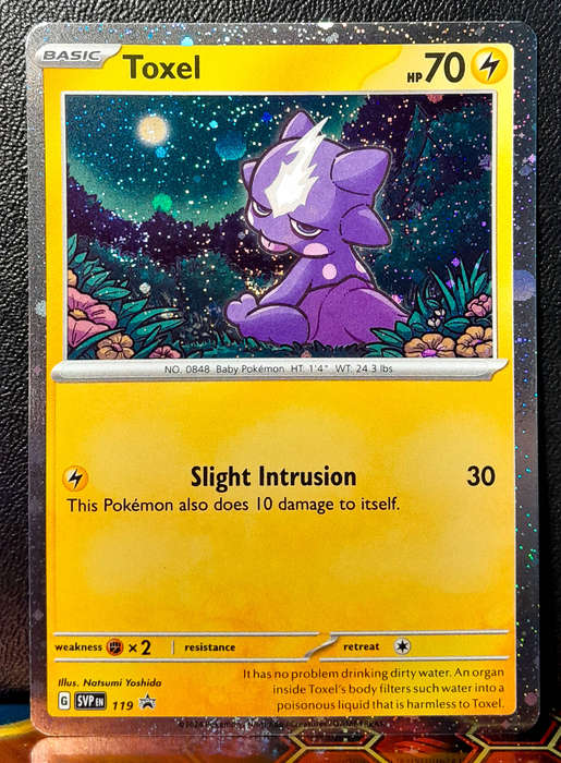 Pokemon Card - Toxel SVP119 - Cosmo Holofoil - Black star Promo NM
